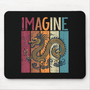 Mousepad Dragão Japonês Imagine Homens Míticos Retro Fantas