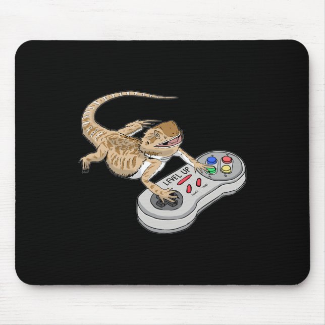 Mousepad Dragão Jogando Videogames Répteis Pagona Gamers (Frente)
