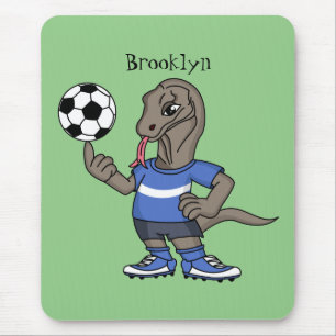 Mousepad Dragão Komodo engraçado bonito jogando cartoon de