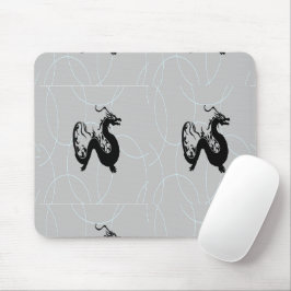 Mousepad Dragão negro na cinza