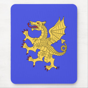 Mousepad Dragão Rampant (Dourado)