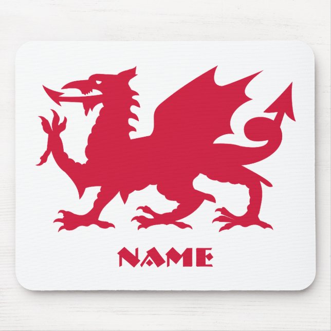 Mousepad Dragão Red Welsh Personalizado (Frente)