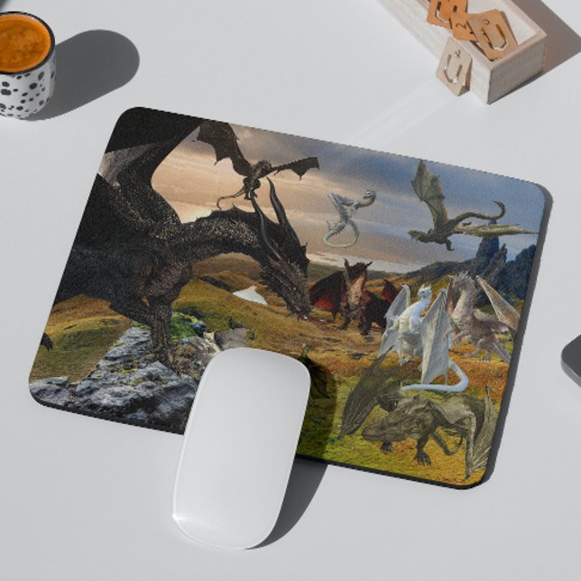 Mousepad Dragão Rei A Fantasia de Reunião (Criador carregado)