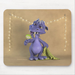 Mousepad Dragão Roxo com pirulito