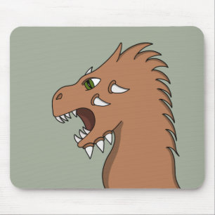 Mousepad Dragão se preparando para respirar fogo