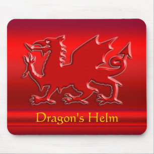 Mousepad Dragão Vermelho com aspecto emblemático no efeito 