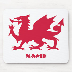 Mousepad Dragão vermelho personalizado de Galês