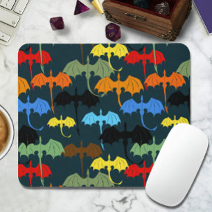 Mousepad Dragão Wing Blue Flight Fantasy