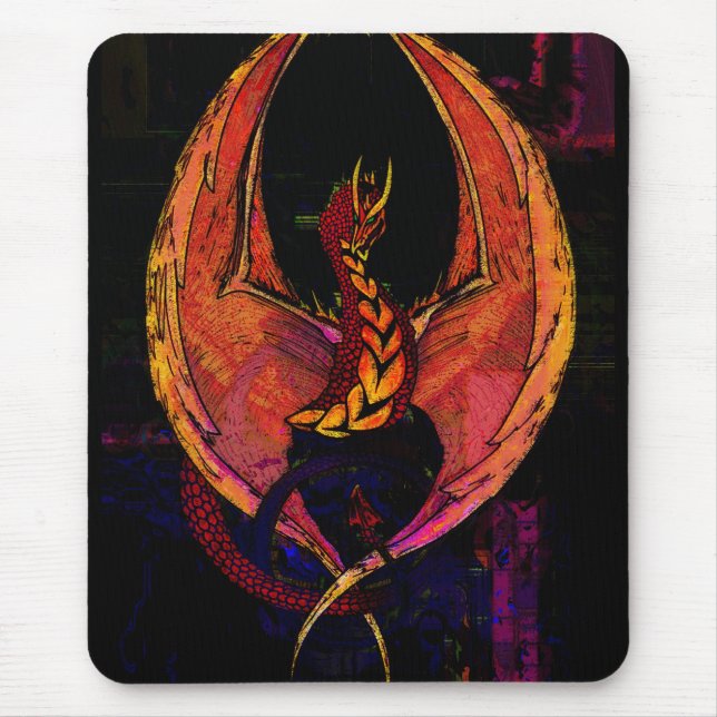 Mousepad Dragão, Wyvern, Dragão Fantástico, Criatura Mítica (Frente)