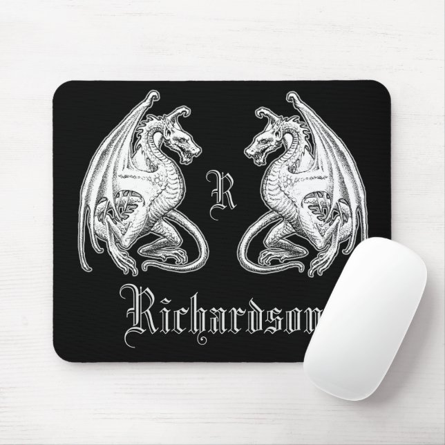 Mousepad Dragões Alados Personalizados (Com mouse)