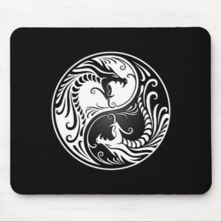 Mousepad Dragões brancos e pretos de Yin Yang