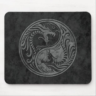 Mousepad Dragões de pedra de Yin Yang