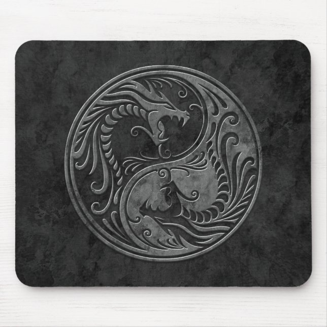 Mousepad Dragões de pedra de Yin Yang (Frente)