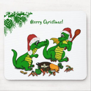 Mousepad Dragões - Feliz Natal! - hoje eu cozinho