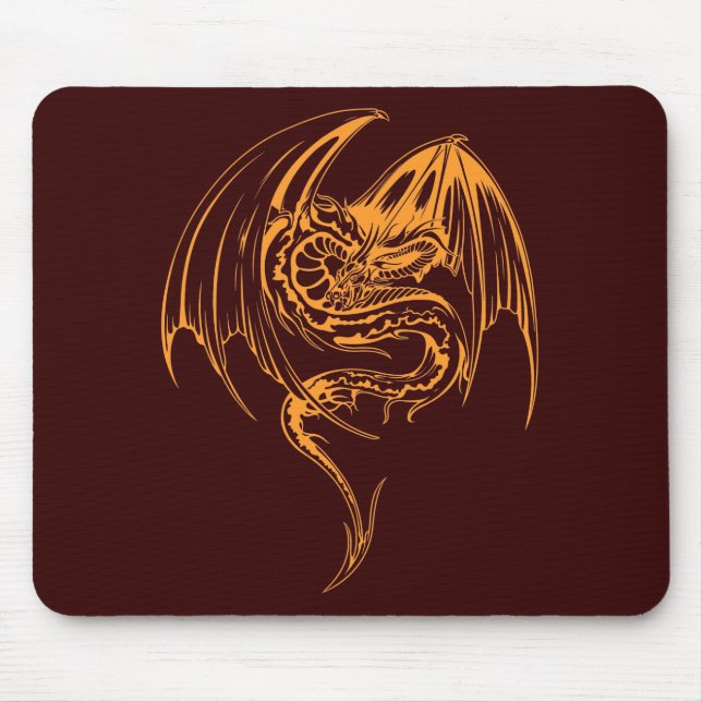 Mousepad Dragões Wyvern São Criaturas Mitológicas de Fantas (Frente)