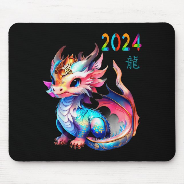 Mousepad Dragon 2024 Year Of The Dragon Happy Lunar New Yea (Frente)