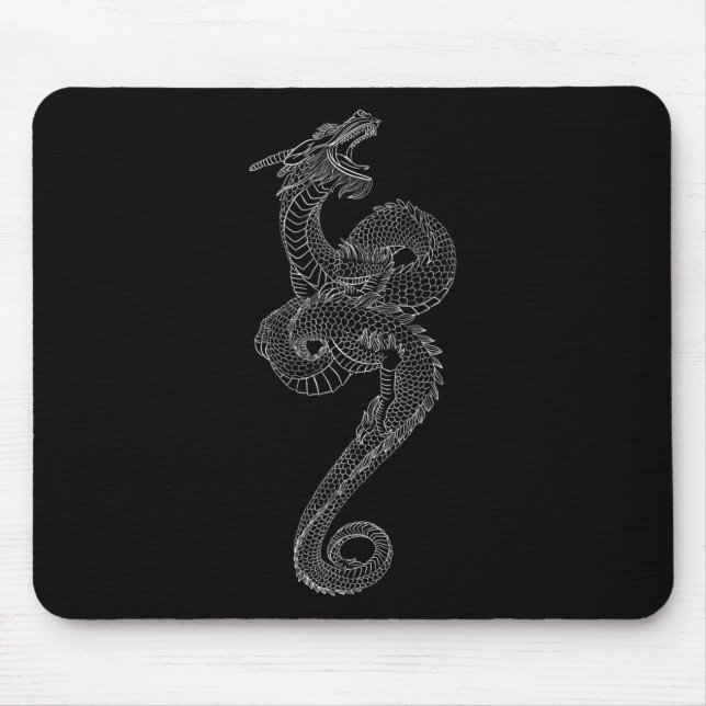 Mousepad Dragon Art Tattoo Japan Traditional Graph (Frente)