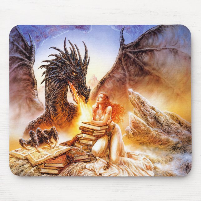 Mousepad Dragon Princess Fantasy Art (Frente)