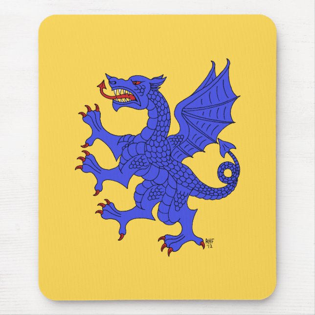 Mousepad Dragon Rampant Azure (Frente)