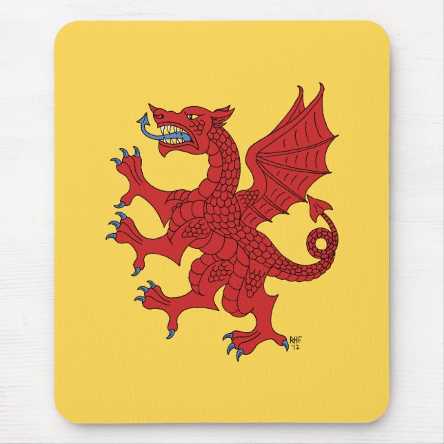 Mousepad Dragon Rampant Gules (Frente)