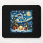 Mousepad Dragon Van Gogh Style Starry Night Winte<br><div class="desc">Dragon Van Gogh Style Starry Night Feriado de inverno</div>