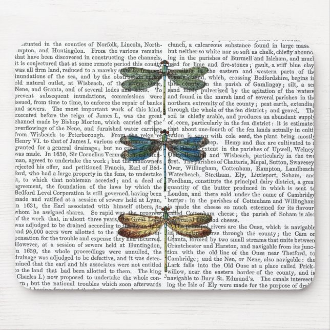 Mousepad Dragonflies Impressão 2 (Frente)