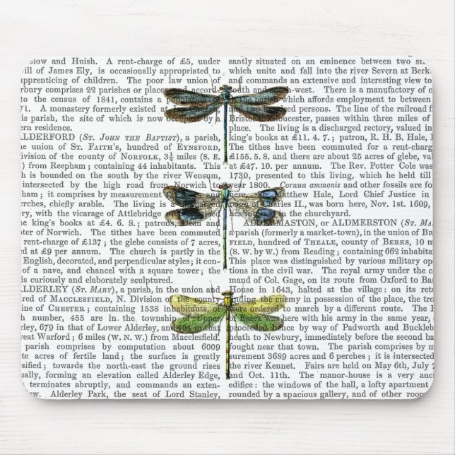 Mousepad Dragonflies Impressão 3 (Frente)