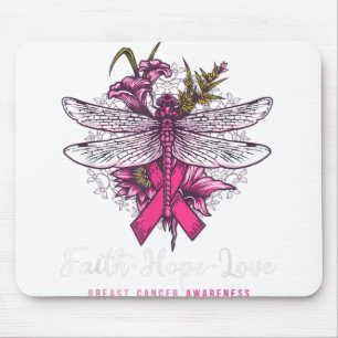 Mousepad Dragonfly Faith Esperança Ama Consciência do Cance