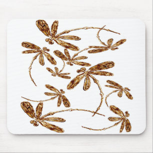Mousepad Dragonfly Frenzy Dourado