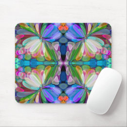 Mousepad Dragonfly Garden Abstrato Floral