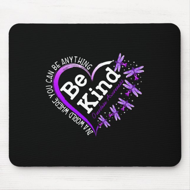 Mousepad Dragonfly Heart Ser Kind Purple Overdosagem Sensib (Frente)