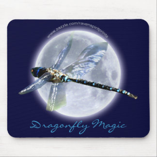 Mousepad DRAGONFLY & MOON Fantasy Art Mousemat