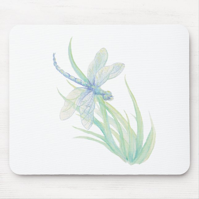 Mousepad Dragonfly Original em Azul e Verde (Frente)
