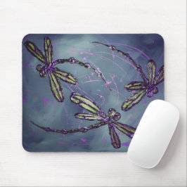 Mousepad Dragonfly Purple Night Fliting