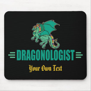 Mousepad Dragonista do Dragão Verde Engraçado