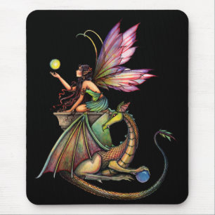 Mousepad Dragon's Orbs Fairy e Dragon, de Molly Harrison