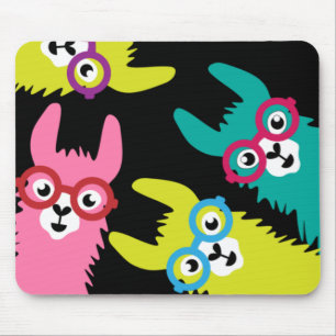 Mousepad Drama Llama Colorful Camelid