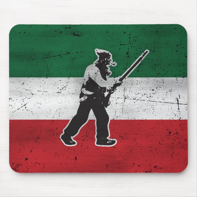 Mousepad Drapeau Québec e Patriote Henri Julien érodé (Frente)