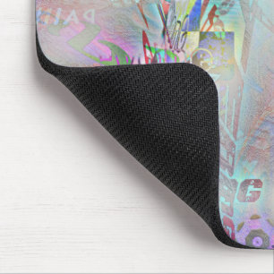 Mousepad Drawing with cutout of dark banner and word jumble
