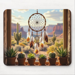 Mousepad Dreamcatcher, Desert Canyons, Cacti  