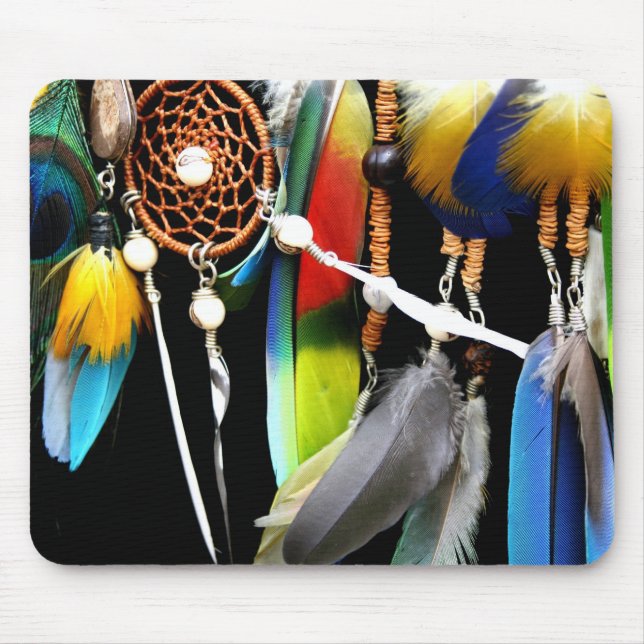 Mousepad Dreamcatcher e penas (Frente)
