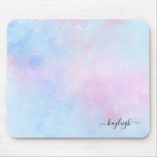 Mousepad Dreamcolor Watercolor Turquoise Azul Rosa