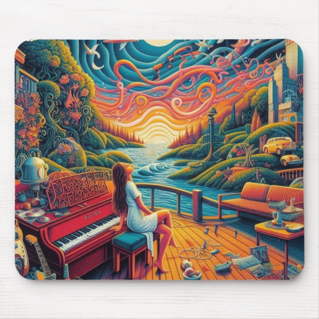 Mousepad Dreamy Riverfront Harmony (Frente)