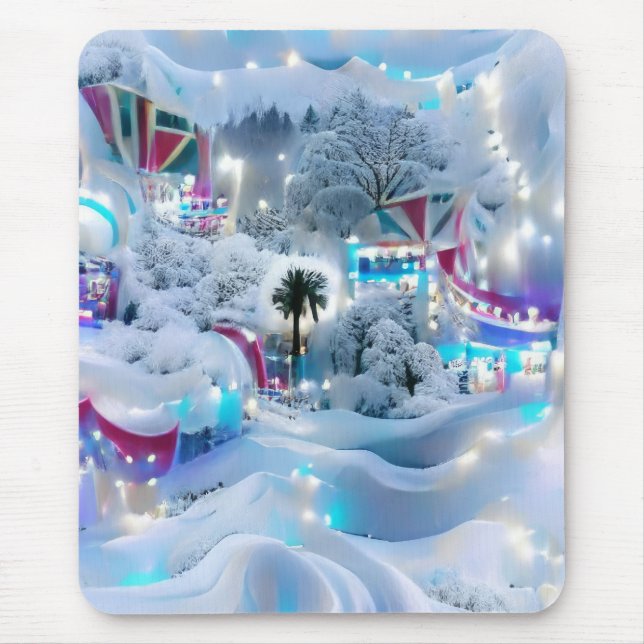 Mousepad Dreamy Winter Wonderland Lights (Frente)