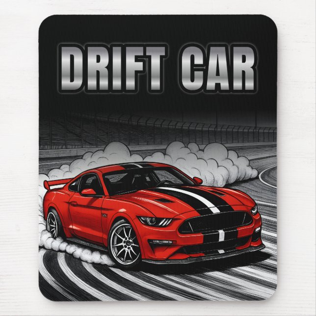 Mousepad Drift Car Red Muscle (Frente)