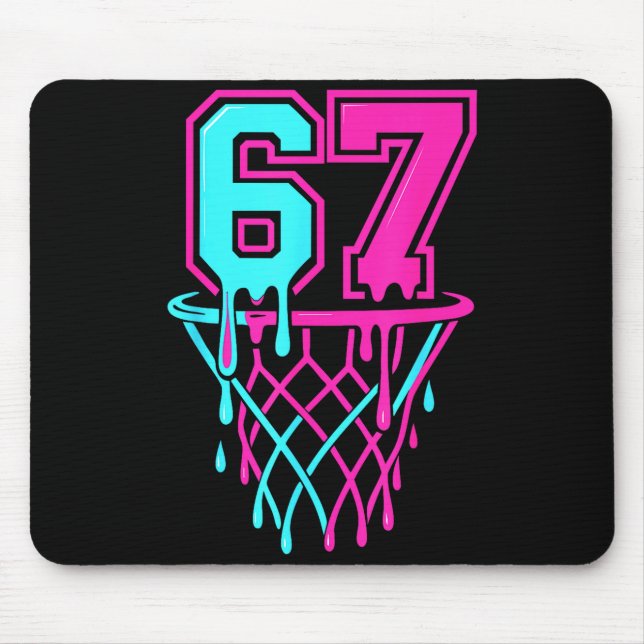Mousepad Drip 67 Basketball Six Seven Meme Game Day 6 7 Tee (Frente)