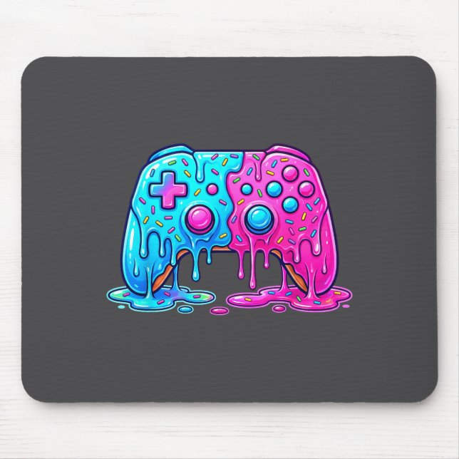 Mousepad Drip Gamer Controller Boys Video Game Retro Gaming (Frente)