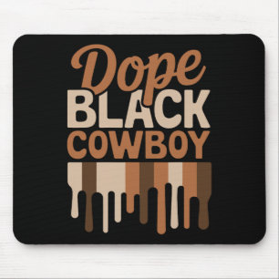 Mousepad Drog Cowboy Negro Melanina Africano Rodeio Mês da