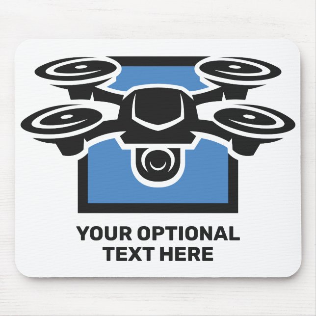 Mousepad Drone de Texto Personalizado (Frente)