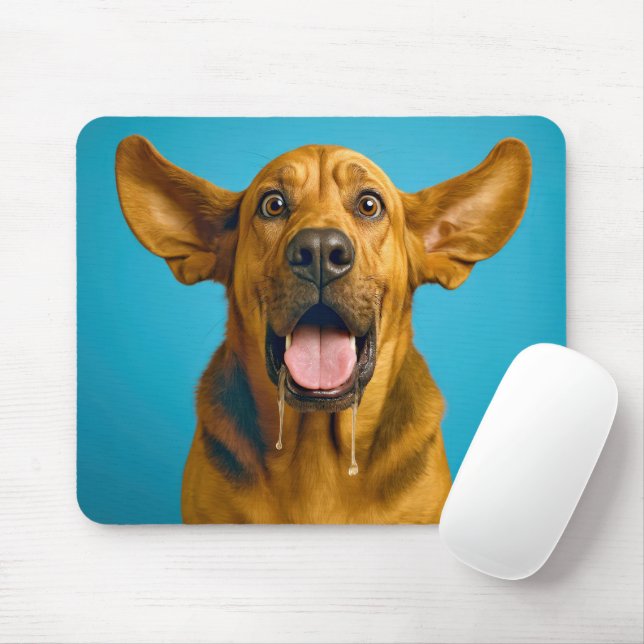 Mousepad Drooling Bloodhound Humor (Com mouse)